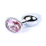 Анальна пробка - Jewellery Silver Plug Light Pink - мініатюра 2