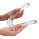 Двосторонній фалоімітатор - Realrock Double Dong 17" Transparent - мініатюра 4