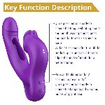 Вібратор - Erospace Sweet Play G-Spot Vibrator With Clitoral Licking & Flapping A17 - мініатюра 3