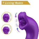 Вібратор - Erospace Sweet Play G-Spot Vibrator With Clitoral Licking & Flapping A17 - мініатюра 4