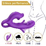 Вібратор - Erospace Sweet Play G-Spot Vibrator With Clitoral Licking & Flapping A17 - мініатюра 7