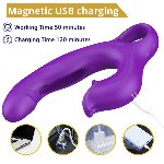 Вібратор - Erospace Sweet Play G-Spot Vibrator With Clitoral Licking & Flapping A17 - мініатюра 9