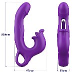 Вібратор - Erospace Sweet Play G-Spot Vibrator With Clitoral Licking & Flapping A17 - мініатюра 10