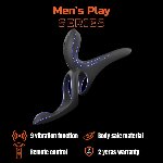 Вібраційне кільце - Erospace Men’s Play Vibrating Cock Ring With Clitoral & Taint Stimulation B11 - мініатюра 2
