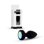 Анальна вібропробка - Silicone Black Plug Disco Flashlight - мініатюра 1