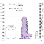 Фалоімітатор - Realrock Dildo 7" Purple - мініатюра 6
