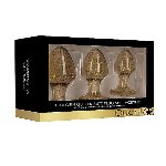 Набір анальних пробок - Ouch! Acrylic Golden Glitter Butt Plug Set - мініатюра 5