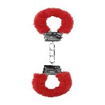 Наручники - Ouch! Beginner's Handcuffs Furry Red - мініатюра 2