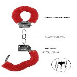 Наручники - Ouch! Beginner's Handcuffs Furry Red - мініатюра 4