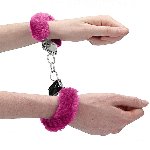 Наручники - Ouch! Beginner's Handcuffs Furry Pink - мініатюра 4
