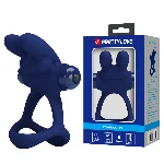 Ерекційне кільце - Pretty Love Powerful Vibro Cock Ring Bunny Blue - мініатюра 1