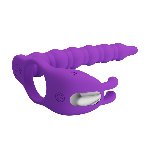 Кільце-насадка для подвійного проникнення - Pretty Love Blackney Vibrating Enhacer Purple - мініатюра 5