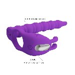 Кільце-насадка для подвійного проникнення - Pretty Love Blackney Vibrating Enhacer Purple - мініатюра 8