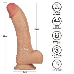 Реалістичний вібратор - Vibrating Power Basics Cock 8.5" - мініатюра 2