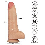 Реалістичний вібратор - Vibrating Power Basics Cock 9" - мініатюра 2