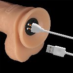 Реалістичний вібратор - Vibrating Power Basics Cock 9" - мініатюра 8