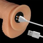 Реалістичний вібратор - Vibrating Power Basics Cock 9.5" - мініатюра 7