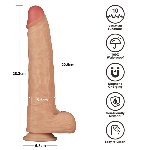Реалістичний вібратор - Vibrating Power Basics Cock 11" - мініатюра 2