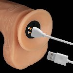 Реалістичний вібратор - Vibrating Power Basics Cock 11" - мініатюра 8