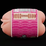 Мастурбатор - Slider Double-Ended Masturbator Ass and Vagina Flesh (пошкоджена захисна плівка) - мініатюра 4