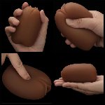 Мастурбатор - Slider Double-Ended Masturbator Ass and Vagina Brown - мініатюра 10