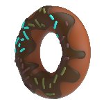 Ерекційне кільце - Pretty Love Choco Super Donut Silicone Cock Ring - мініатюра 3