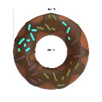Ерекційне кільце - Pretty Love Choco Super Donut Silicone Cock Ring - мініатюра 6