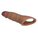 Насадка на член - Pretty Love Damell Penis Sleeve Brown - мініатюра 8