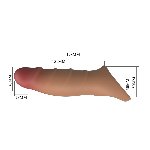 Насадка на член - Pretty Love Damell Penis Sleeve Brown - мініатюра 11