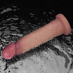 Реалістичний вібратор - Vibrating Sliding Skin Pro II Dual Layer Silicone Dong 9" Flesh - мініатюра 9