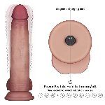 Реалістичний вібратор - Vibrating Sliding Skin Pro II Dual Layer Silicone Dong 8.5" Flesh - мініатюра 10
