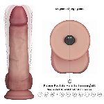 Реалістичний вібратор - Vibrating Sliding Skin Pro II Dual Layer Silicone Dong 8" Flesh - мініатюра 10