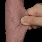Фалоімітатор - Sliding Skin Pro II Dual Layer Silicone Dong 10" Flesh - мініатюра 10