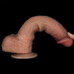 Фалоімітатор - Sliding Skin Pro Dual Layer Silicone Dong 9" Flesh - мініатюра 6