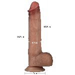 Фалоімітатор - Sliding Skin Pro Dual Layer Silicone Dong 9" Flesh - мініатюра 11