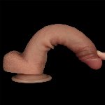 Фалоімітатор - Sliding Skin Pro Dual Layer Silicone Dong 8.5" Flesh #2 - мініатюра 5