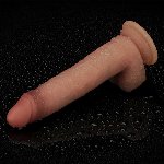 Фалоімітатор - Sliding Skin Pro Dual Layer Silicone Dong 8.5" Flesh #2 - мініатюра 10