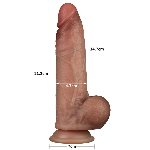 Фалоімітатор - Sliding Skin Pro Dual Layer Silicone Dong 8.5" Flesh #1 - мініатюра 11
