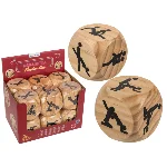 Дерев'яний кубик Kama Sutra Wooden Dice, 6x6 см - мініатюра 1
