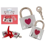 Металеві замочки з ключиком Love Lock, 4,7 см і 5 см - мініатюра 1