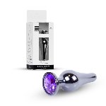 Анальна пробка - Jewellery Dark Silver BUTT PLUG- Purple - мініатюра 1