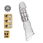 Подовжуюча насадка на член - Pretty Love Extension Penis Sleeve Clear, 28 см - мініатюра 2