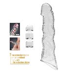 Подовжуюча насадка на член - Pretty Love Extension Penis Sleeve Clear, 28 см - мініатюра 3