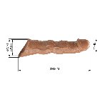 Подовжуюча насадка на член - Pretty Love Extension Penis Sleeve Latin, 28 см - мініатюра 10