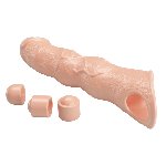 Подовжуюча насадка на член - Pretty Love Extension Penis Sleeve Flesh, 28 см - мініатюра 6