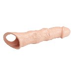 Подовжуюча насадка на член - Pretty Love Extension Penis Sleeve Flesh, 28 см - мініатюра 7