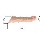 Подовжуюча насадка на член - Pretty Love Extension Penis Sleeve Flesh, 28 см - мініатюра 10