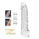 Подовжуюча насадка на член - Pretty Love Extension Penis Sleeve Clear, 26 см - мініатюра 3