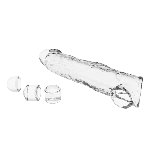 Подовжуюча насадка на член - Pretty Love Extension Penis Sleeve Clear, 26 см - мініатюра 5