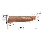 Подовжуюча насадка на член - Pretty Love Extension Penis Sleeve Latin, 26 см - мініатюра 10